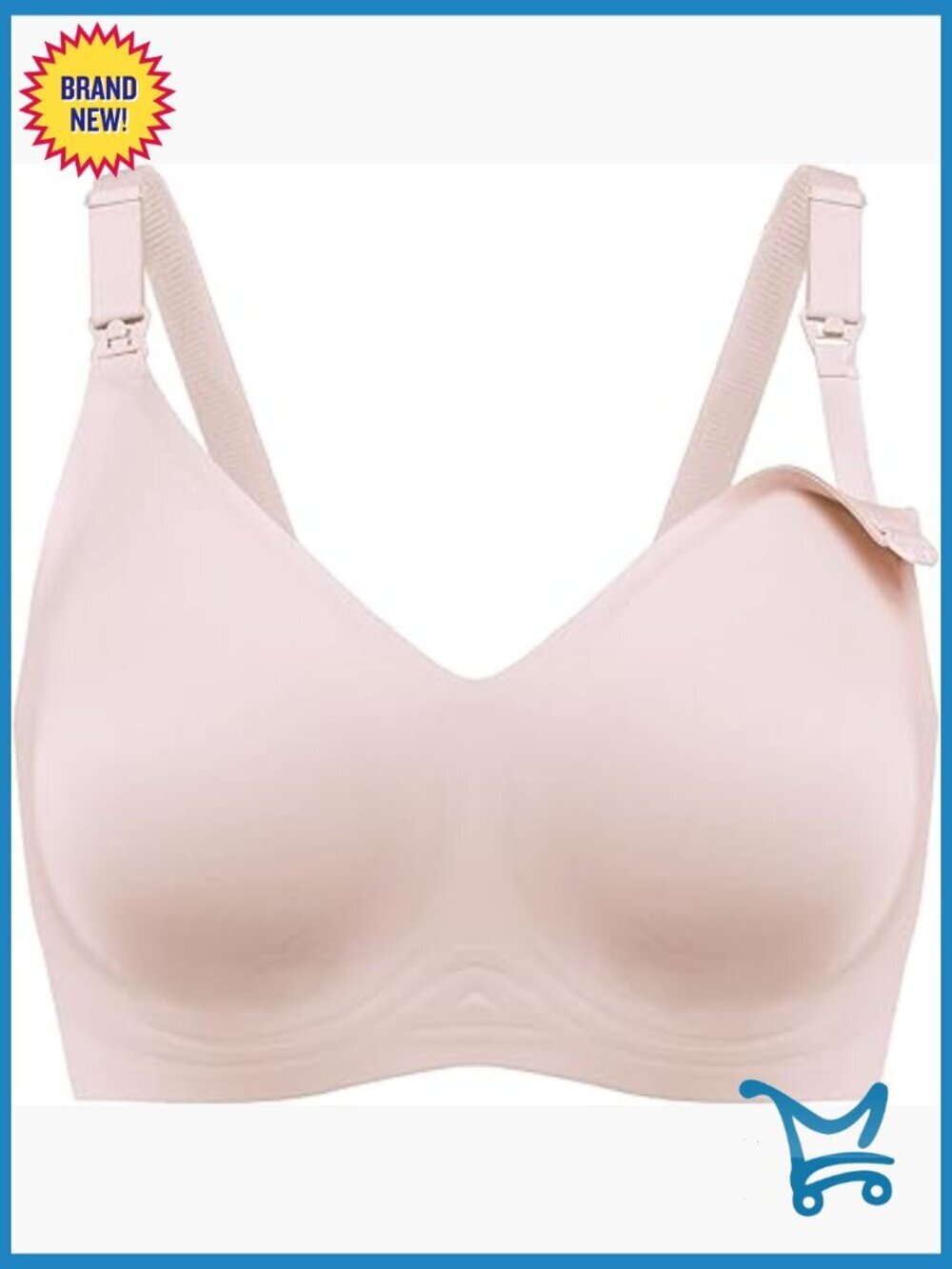 Seamless Wireless Nursing Bra - Adjustable Straps, Full Coverage Maternity Bra